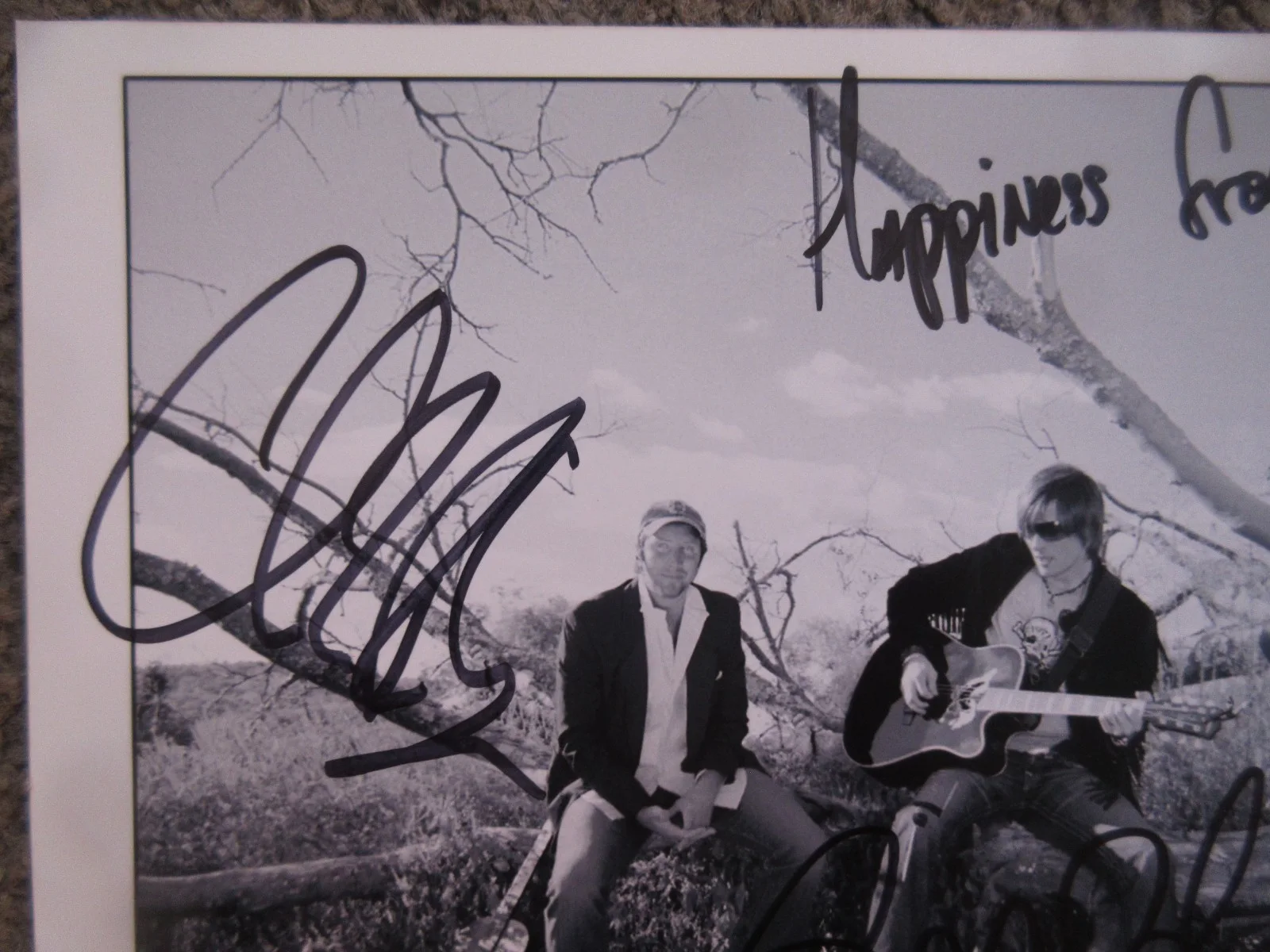 ONE FLEW SOUTH (EDDIE BUSH) SIGNED 8"x10" B&W PUBLICITY PHOTO 2008 DECCA RECORDS, изображение 2