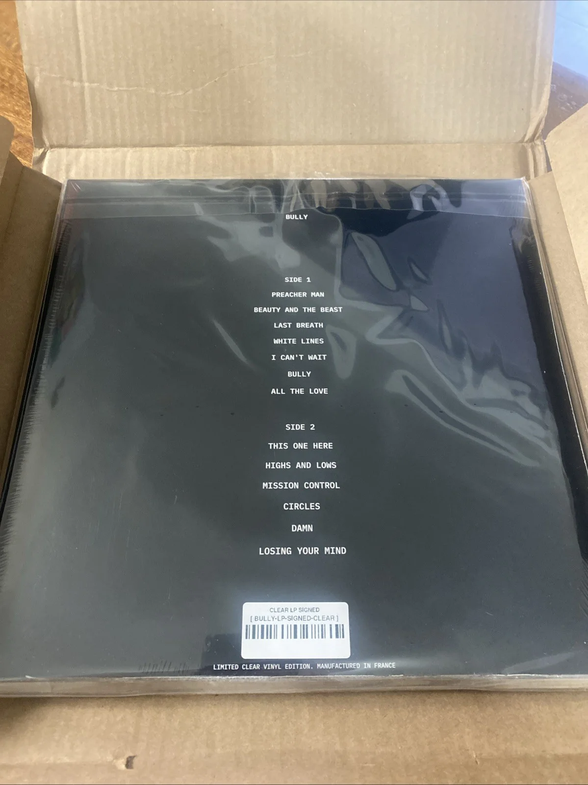 Kanye West “Bully” Signed Vinyl LP Clear Limited Edition Autographed Ye, image 2