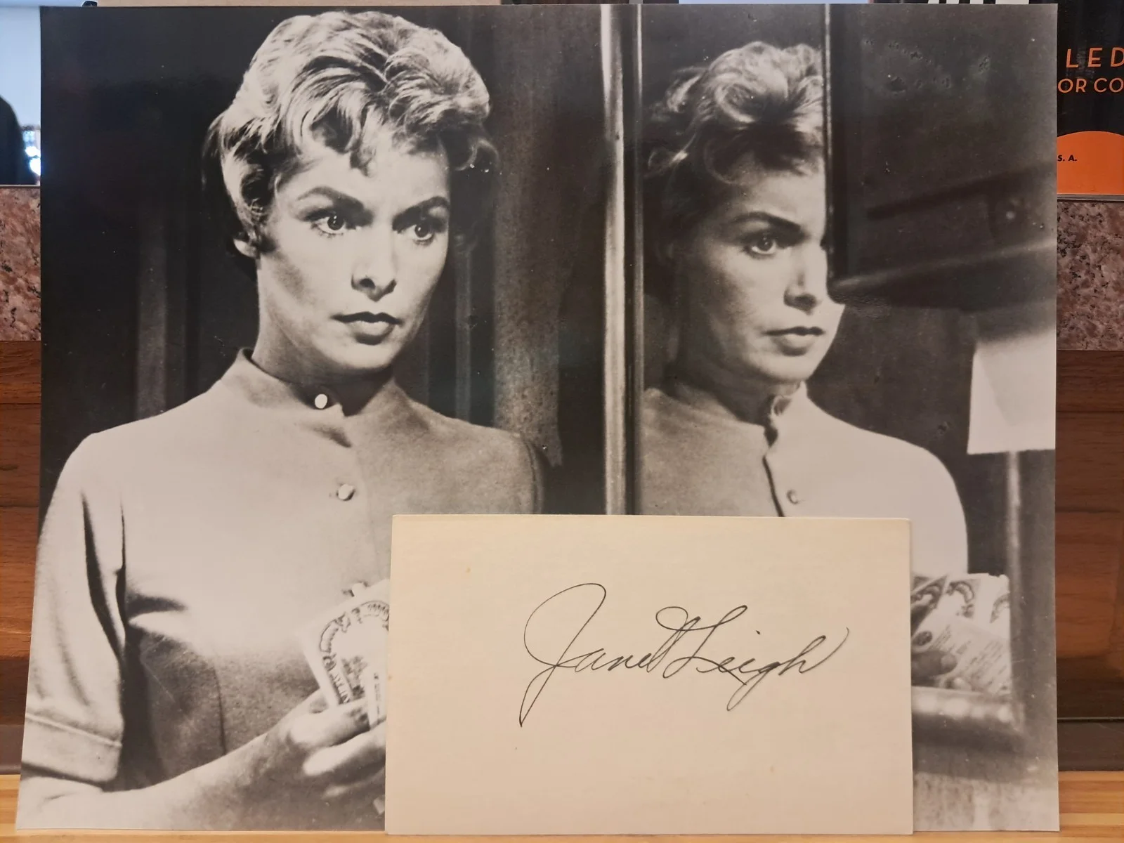 Janet Leigh — Janet Leigh Original Autographed Card - Vintage Movie Photo Collectible