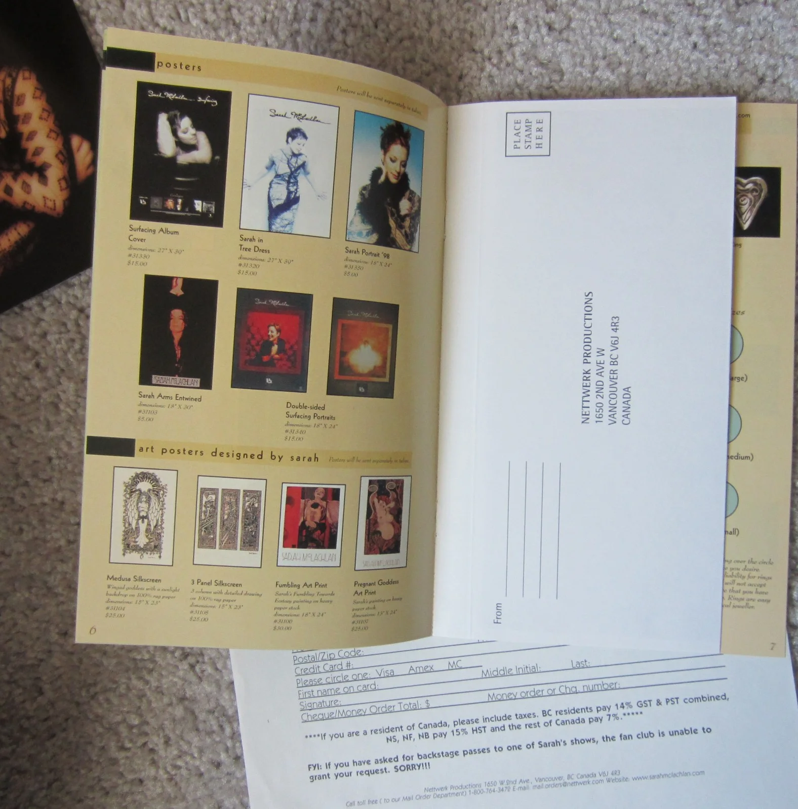 Sarah McLachlan Autographed Signed Photo 8x10 - w/FAN CLUB Booklet & Letter +, изображение 5