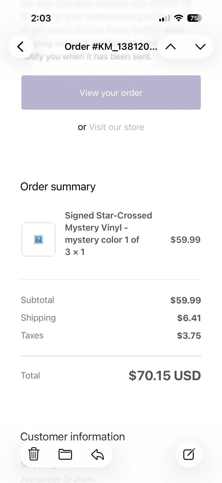 KACEY MUSGRAVES SIGNED AUTOGRAPH STAR CROSSED VINYL ALBUM From Her Website, изображение 3