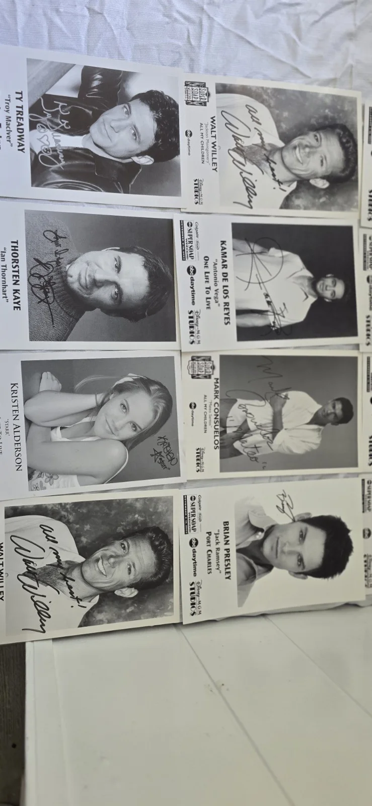 Kiko Ellsworth, Brian Gaskill, Alicia Minshew, Walt Willey, Ty Tt — Original Autographed Soap Opera Photos Port Charles All My Children Cast, image 2