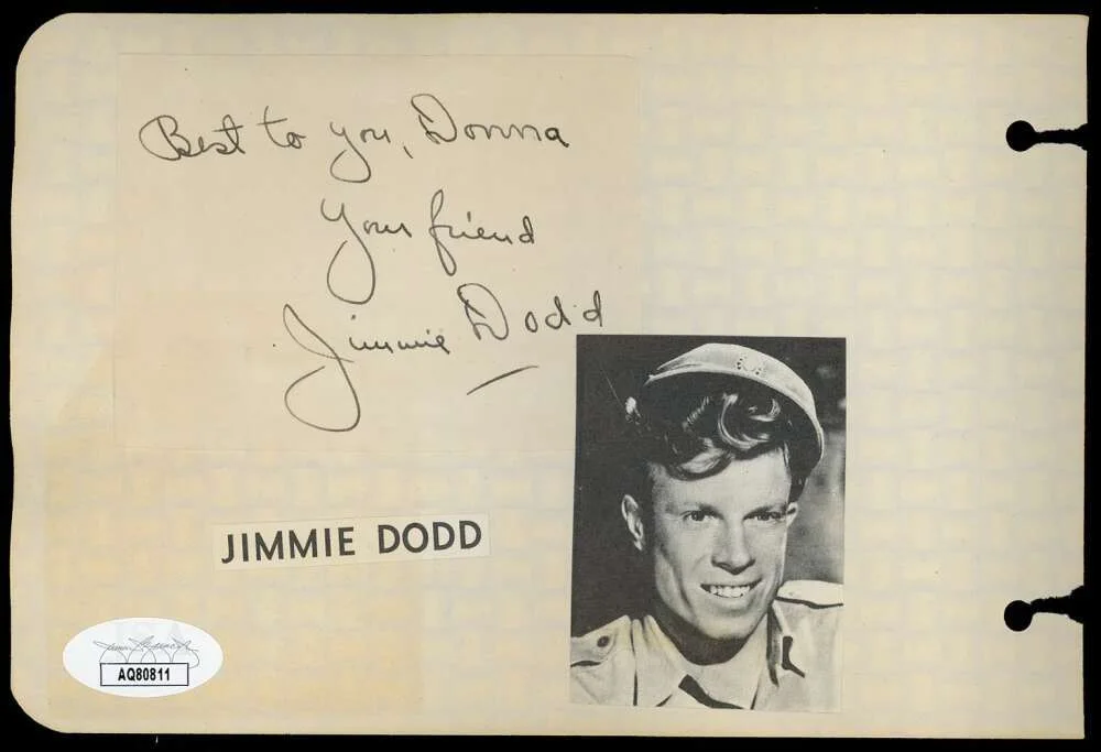 Dorothy Lamour Jimmie Dodd — Dorothy Lamour Jimmie Dodd JSA Coa Signed Vintage Album Page Autograph, изображение 2