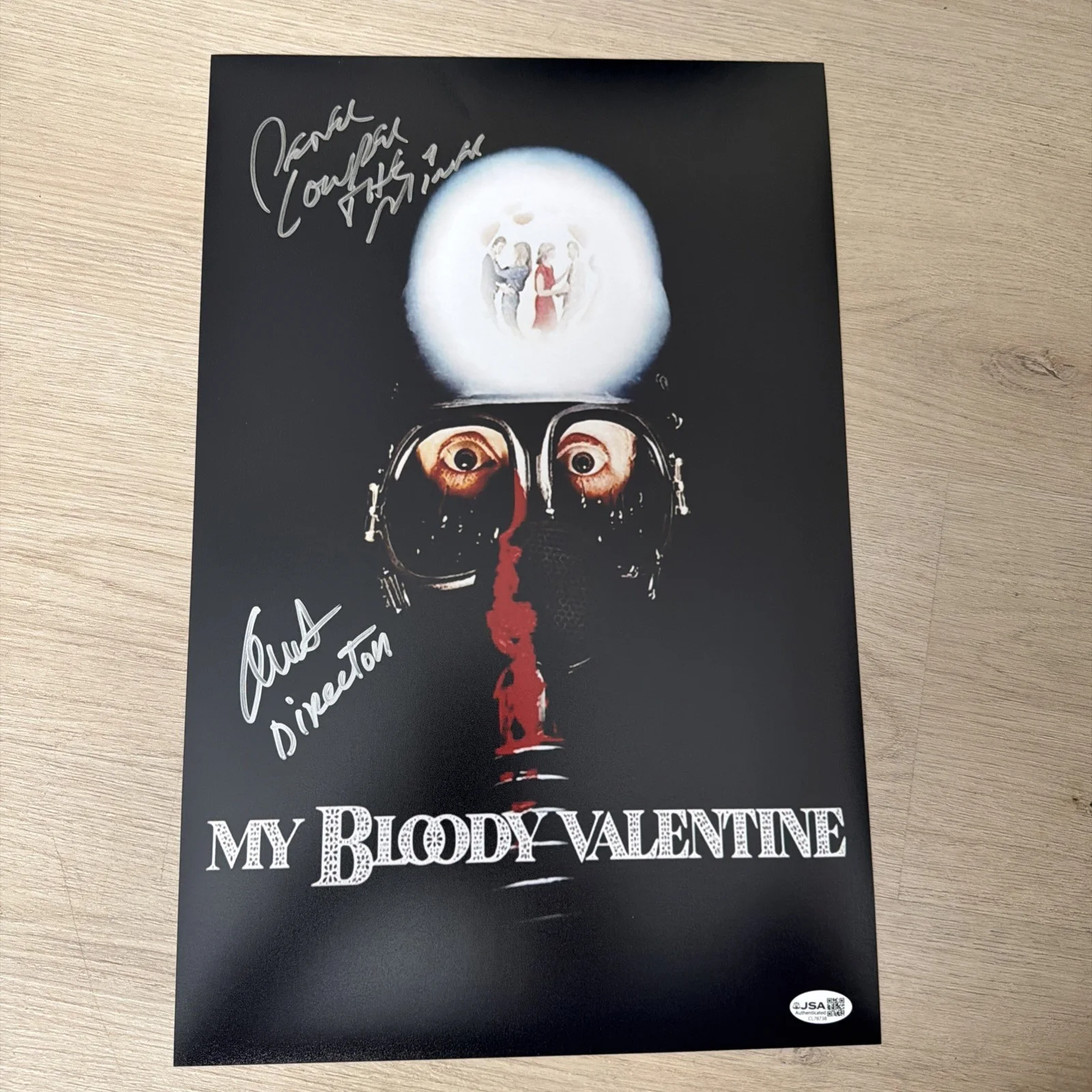 My Bloody Valentine Peter Cowper George Mihalka signed 11x17 JSA Authenticated, изображение 2