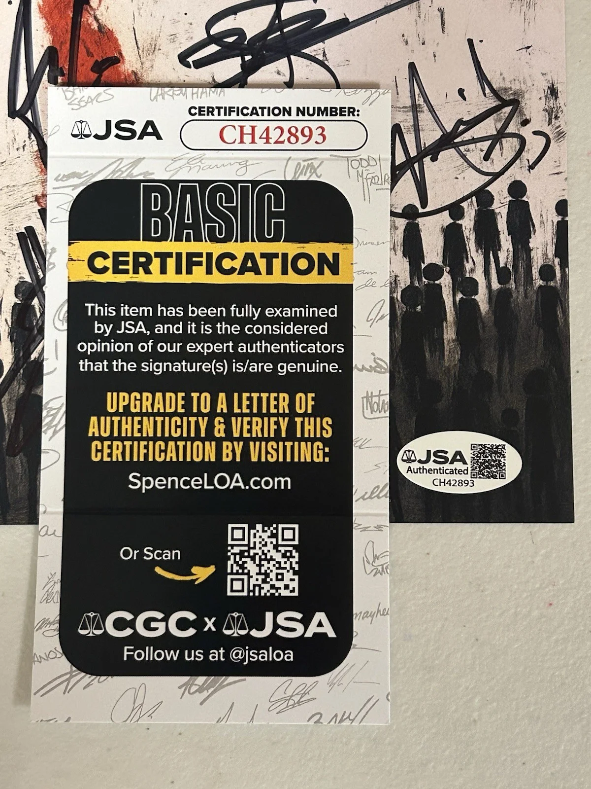 THREE DAYS GRACE AUTOGRAPHED SIGNED FRAMED ALIENATION CD COVER JSA COA # CH42893, image 2