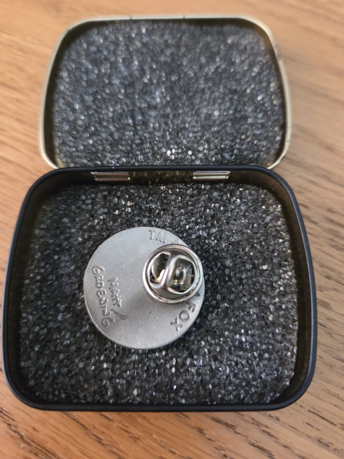 Simpsons Pewter Pin Badge Homer Simpson D'oh with Case, image 2