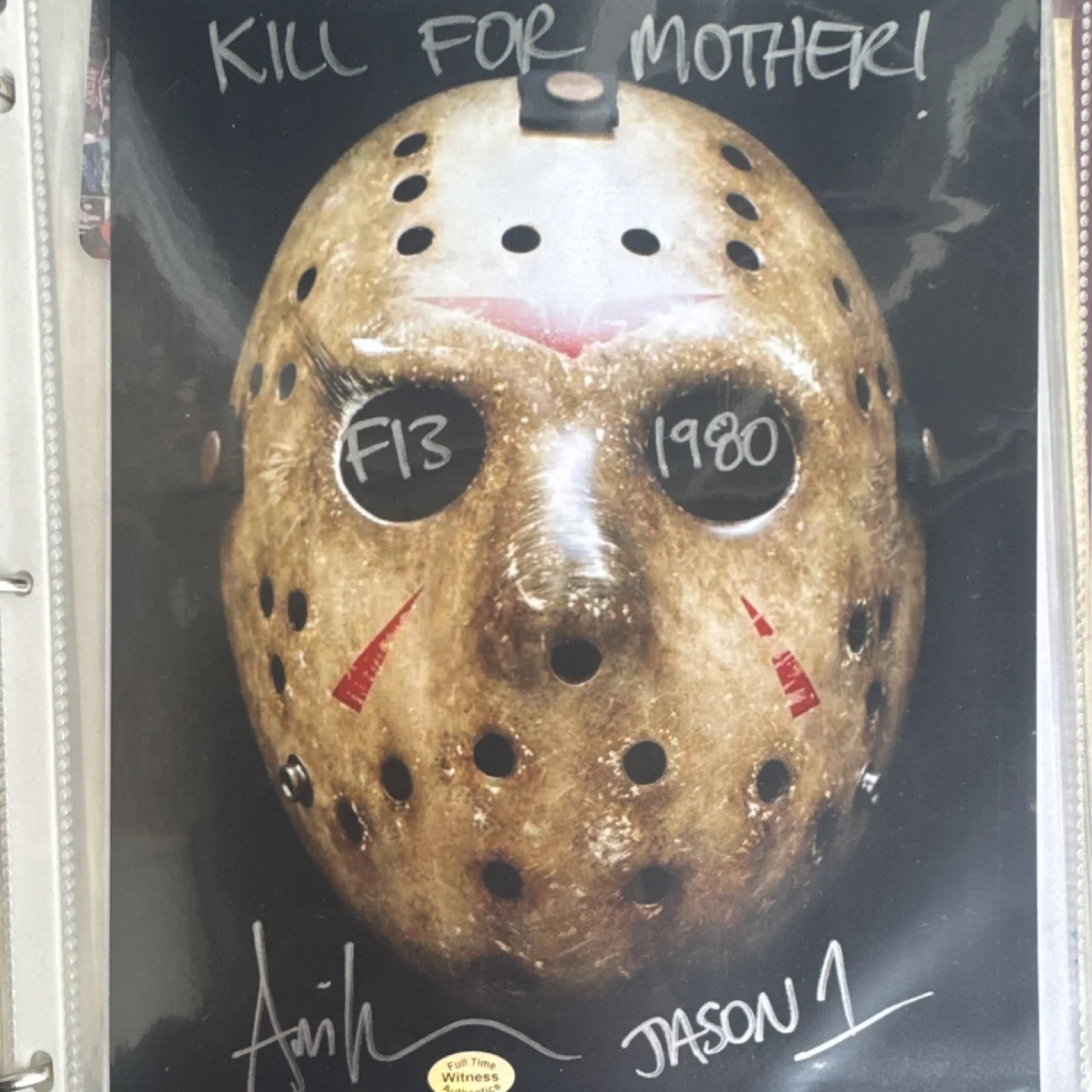Original Autographed Photo Jason Kill For Mother Full Time Authentics, image 2