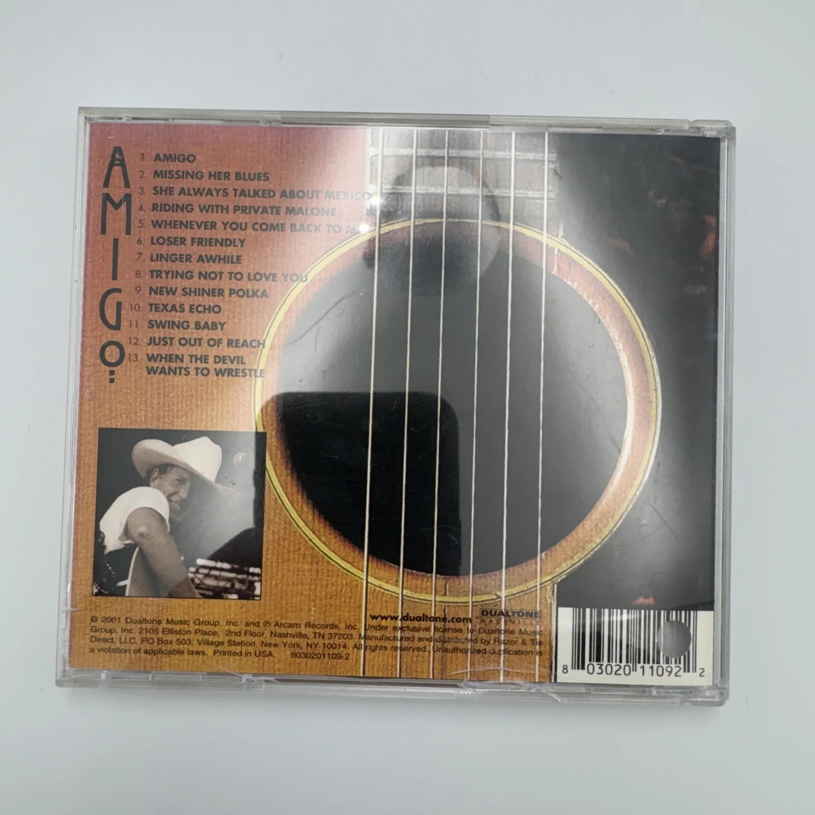 David Ball Autographed Cd Insert With Cd Amigo, image 2