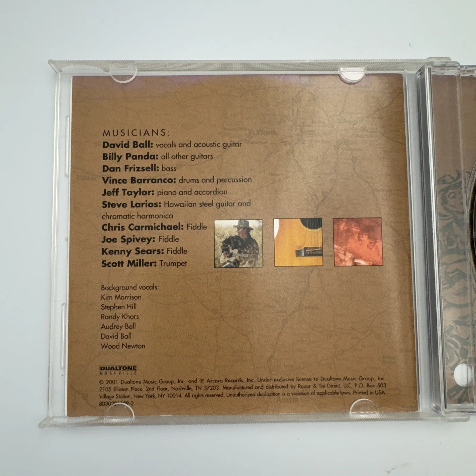 David Ball Autographed Cd Insert With Cd Amigo, image 3
