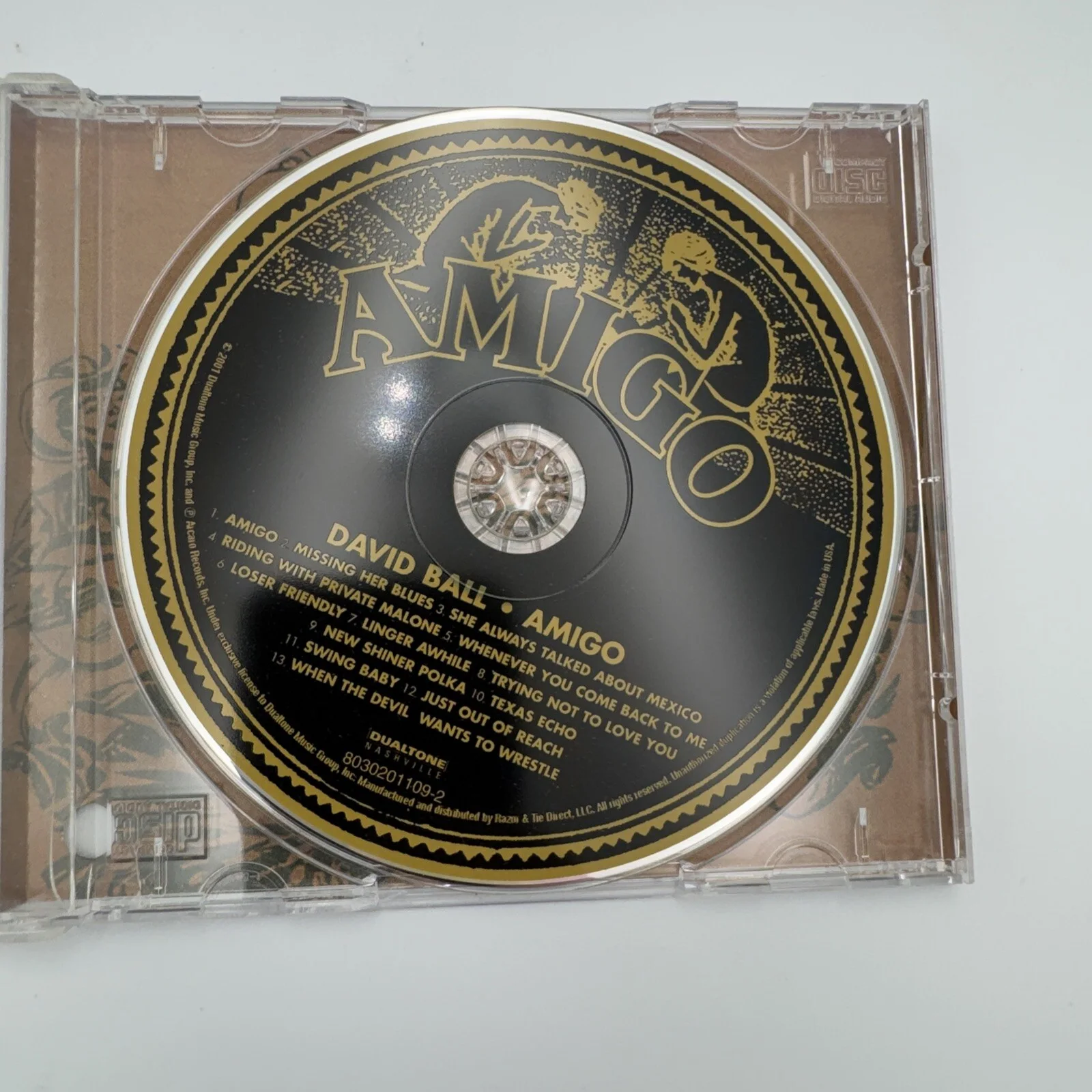 David Ball Autographed Cd Insert With Cd Amigo, image 4
