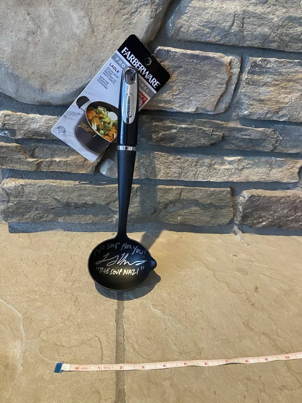 Larry Thomas — Seinfeld “The Soup Nazi” Larry Thomas Signed Ladle - JSA COA - “No Soup For You”, image 2