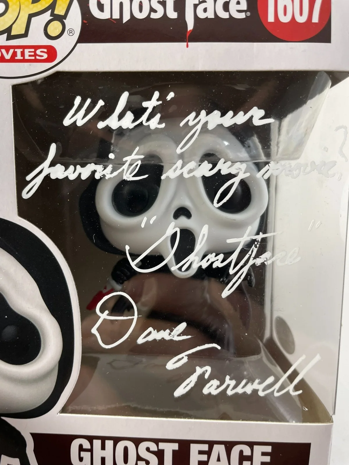 Dane Farwell — Dane Farwell Signed SCREAM Ghost Face Funko POP! Vinyl Figure Autograph JSA COA, изображение 2