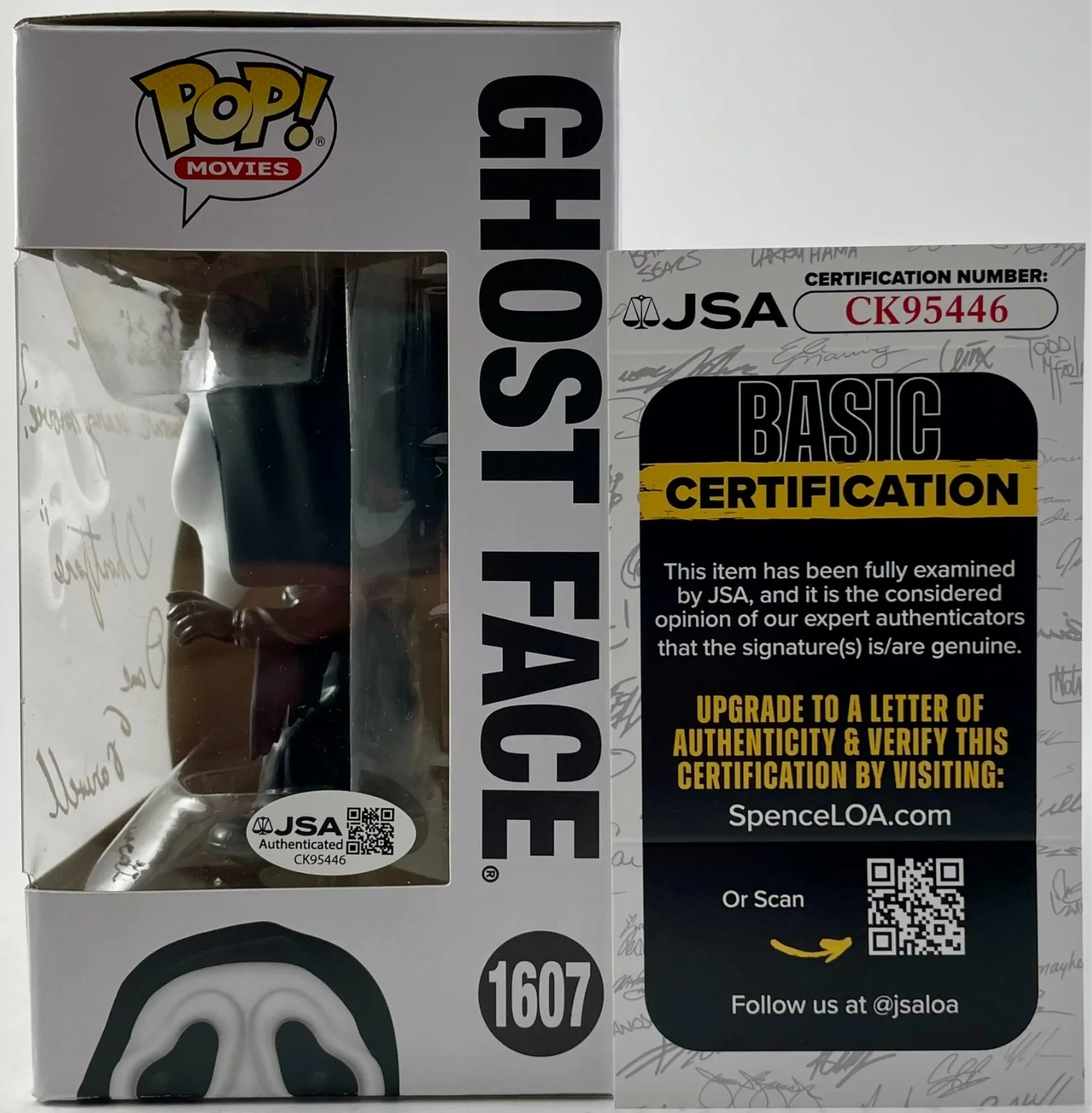 Dane Farwell — Dane Farwell Signed SCREAM Ghost Face Funko POP! Vinyl Figure Autograph JSA COA, изображение 3