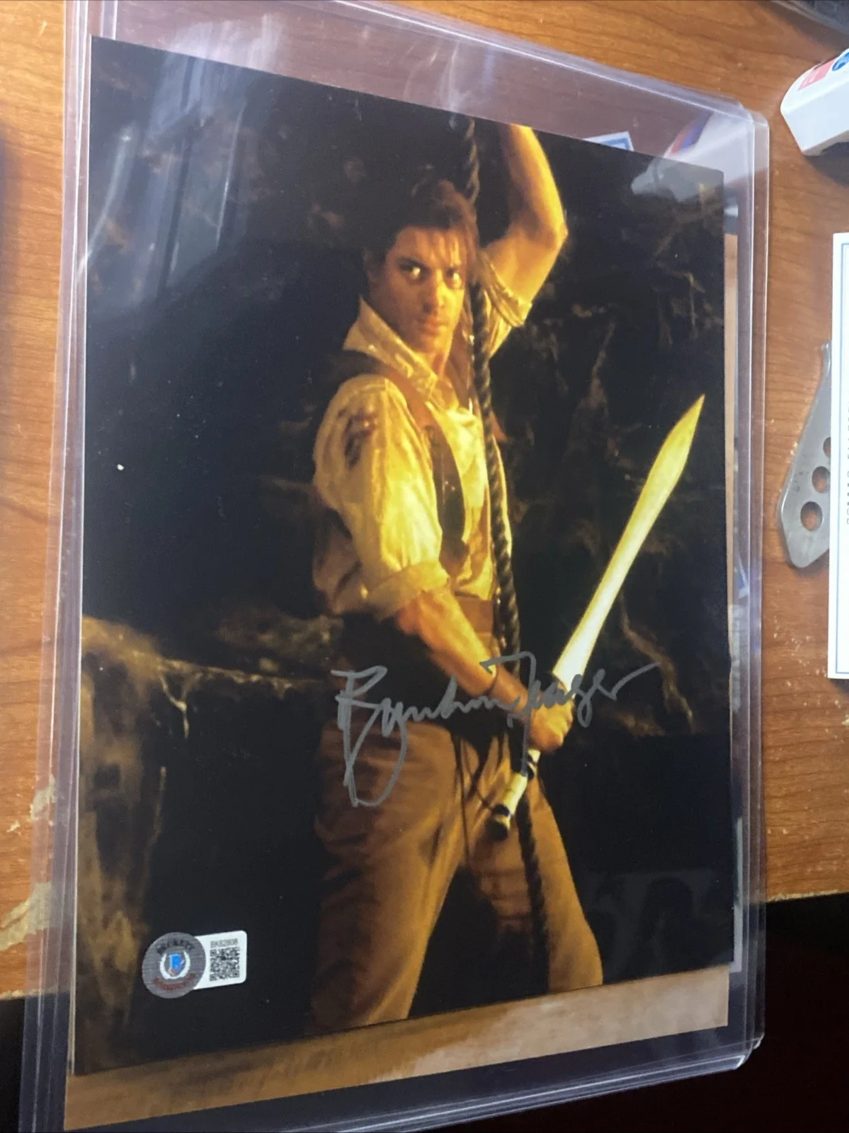 Brendan Fraser the Mummy Autograph w/COA, image 4