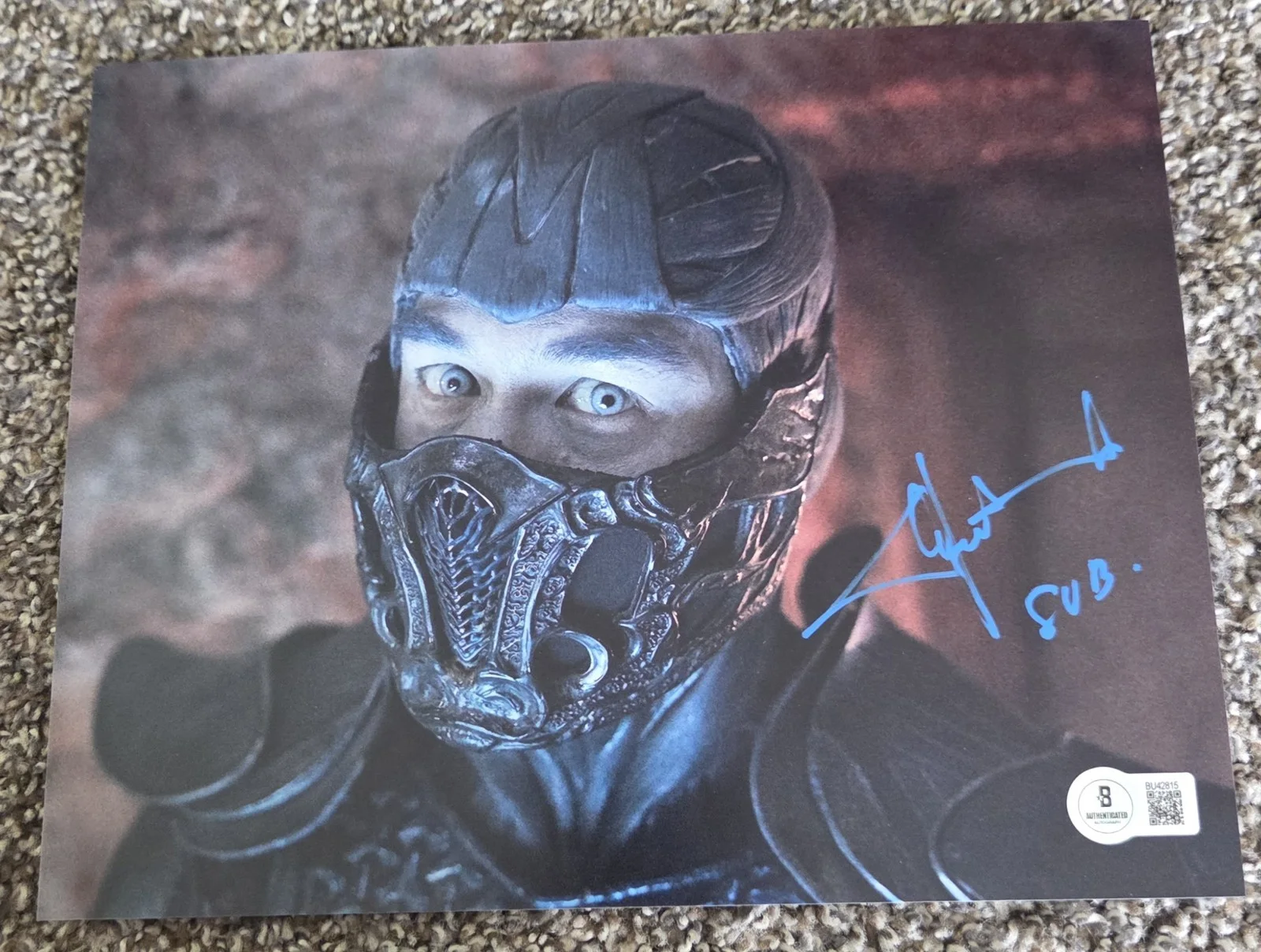 Dax — JOE TASLIM - 8x10 Signed Autograph Auto Photo Mortal Kombat Sub-Zero Beckett BAS