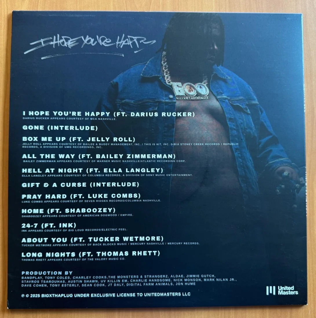 BIGXTHAPLUG Signed Autographed I Hope Your Happy LP Vinyl Beckett COA, изображение 3