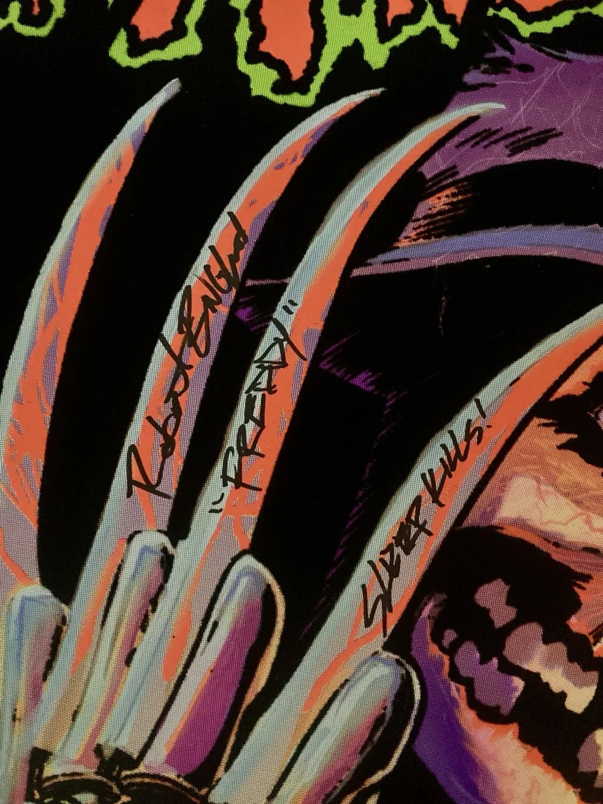 3x Signed Robert Englund Misfits Nighmare On Elmstreet Black Light Poster! 35x23, изображение 3