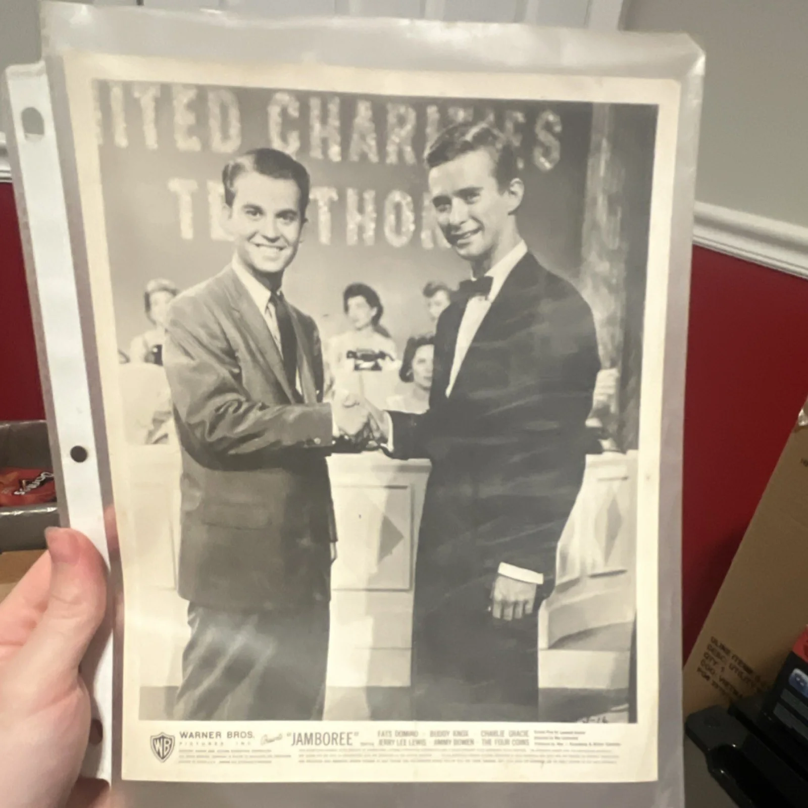 Dick Clark — Warner Bros. Jamboree Original Movie Promo Photo Signed by Dick Clark