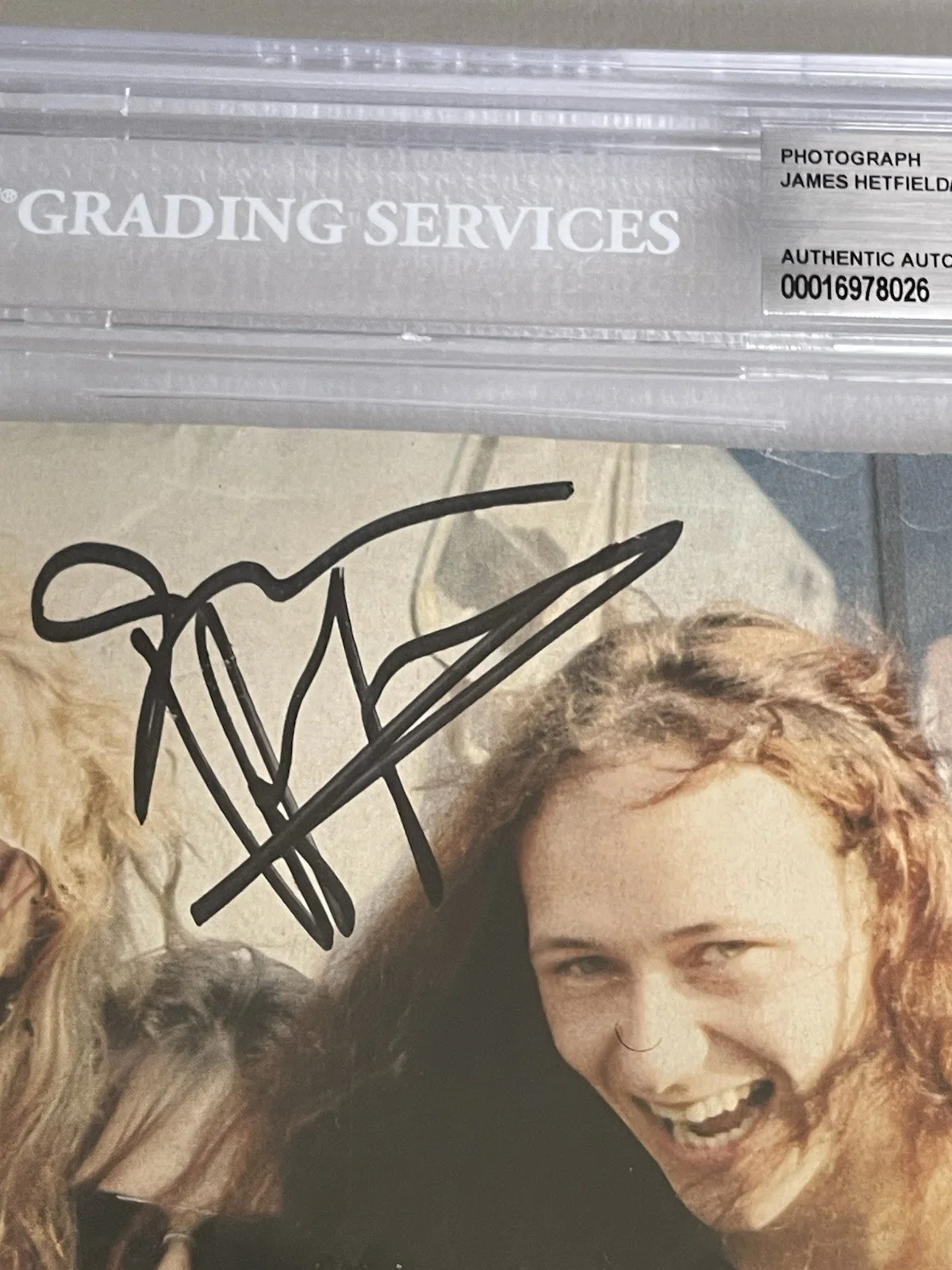 METALLICA Lars Ulrich James Hetfield Signed Autograph Hot Shot Photo BAS Beckett, изображение 5