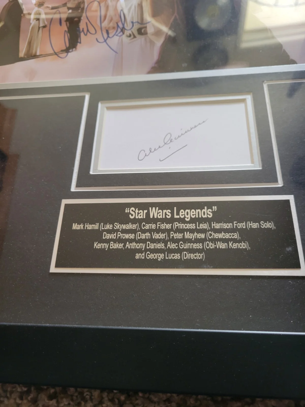 Star Wars A New Hope Cast Signed COA Autograph Movie Ford Lucas FISHER GUINNESS, изображение 2
