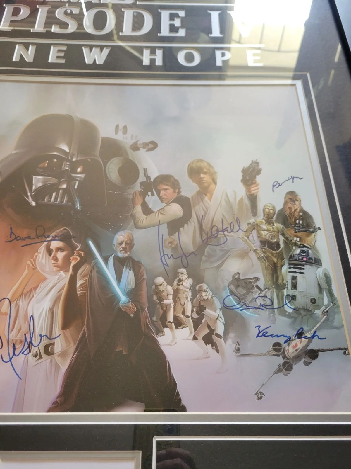 Star Wars A New Hope Cast Signed COA Autograph Movie Ford Lucas FISHER GUINNESS, изображение 4