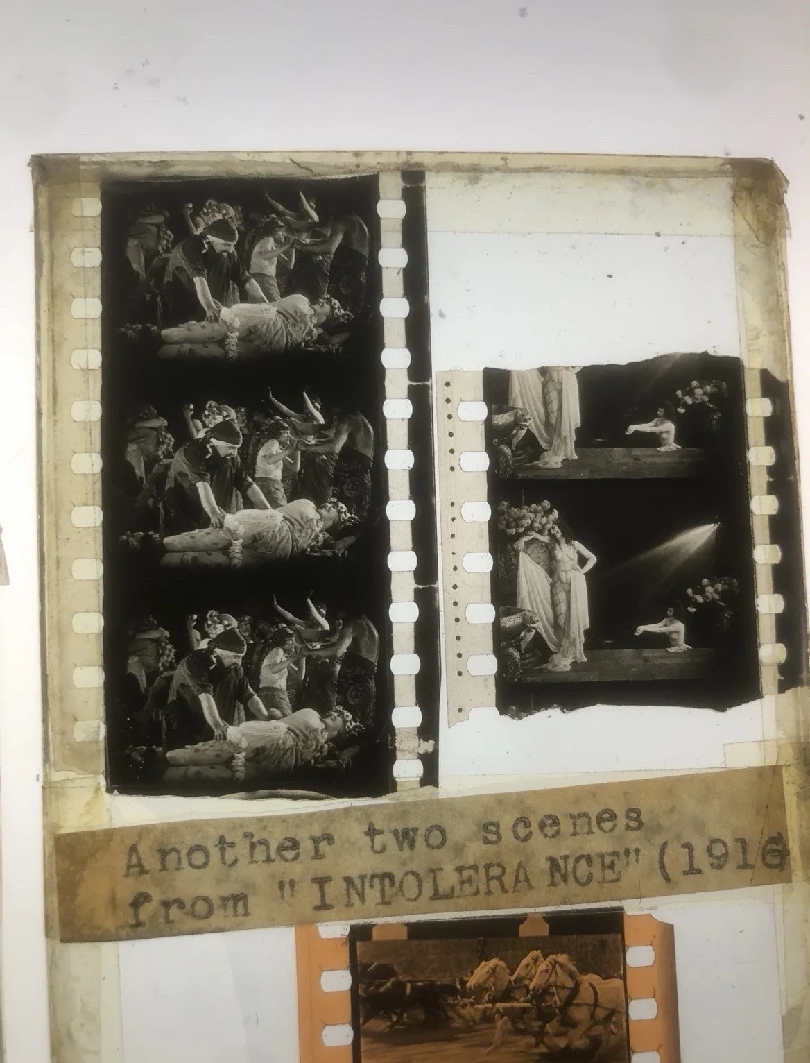 RARE Intolerance (1916) D. W. Griffith Film Reel Cells Footage RARE Movie Print, изображение 3