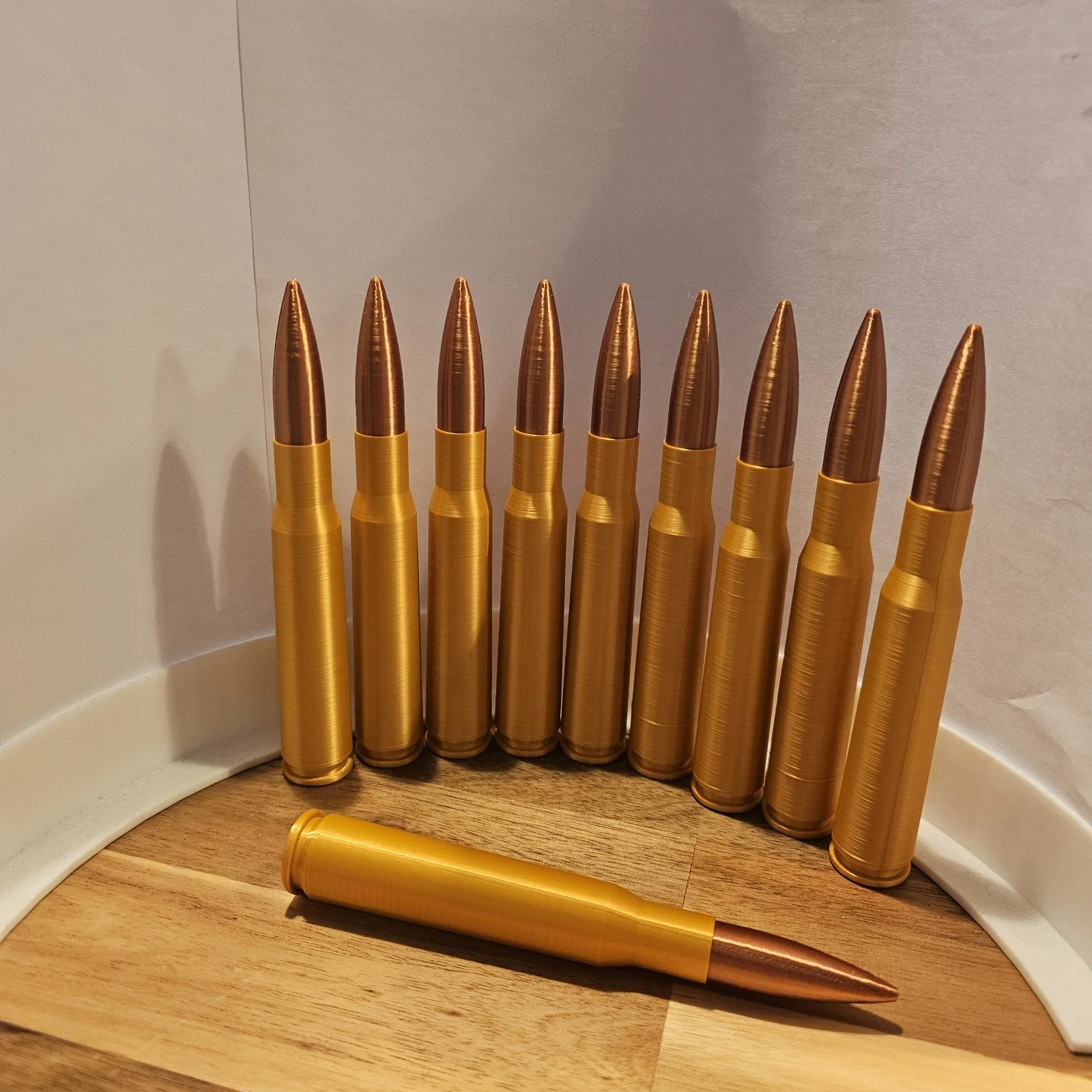 10 x 3d Printed Replica 50. Cal Bullets For Cosplay, Movie Costume Props, image 2