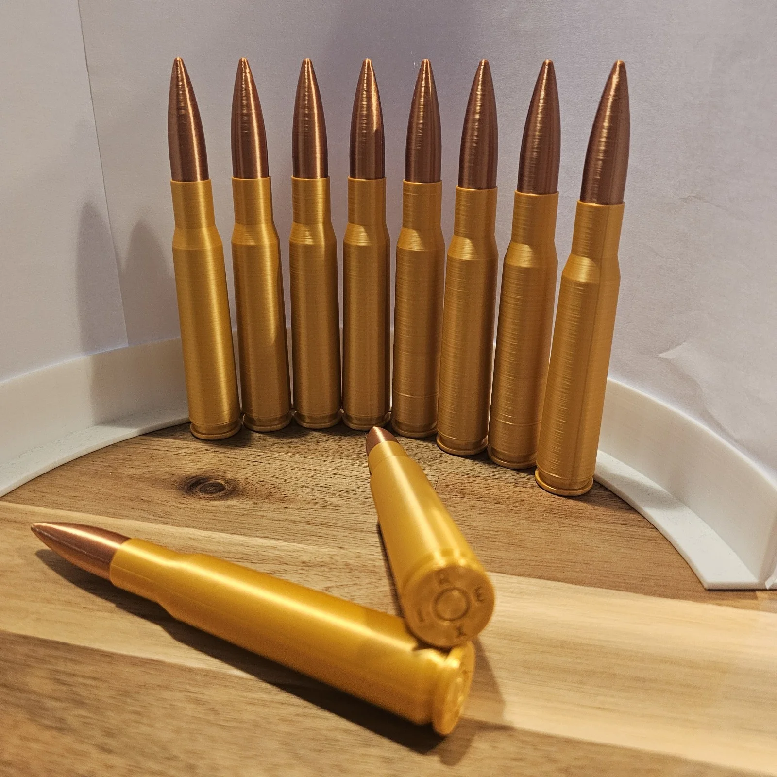 10 x 3d Printed Replica 50. Cal Bullets For Cosplay, Movie Costume Props, image 3