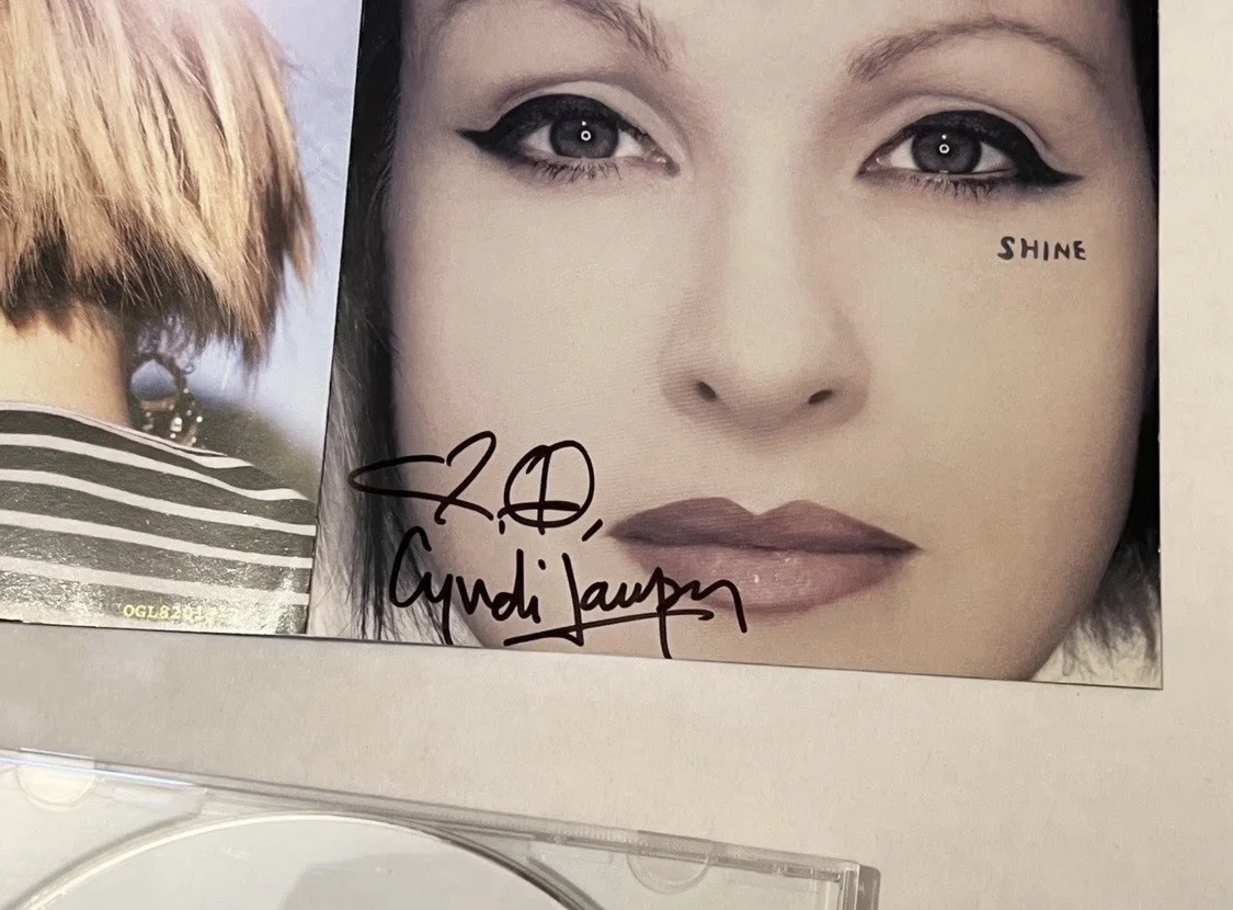 Signed Cyndi Lauper CD – Shine, image 2