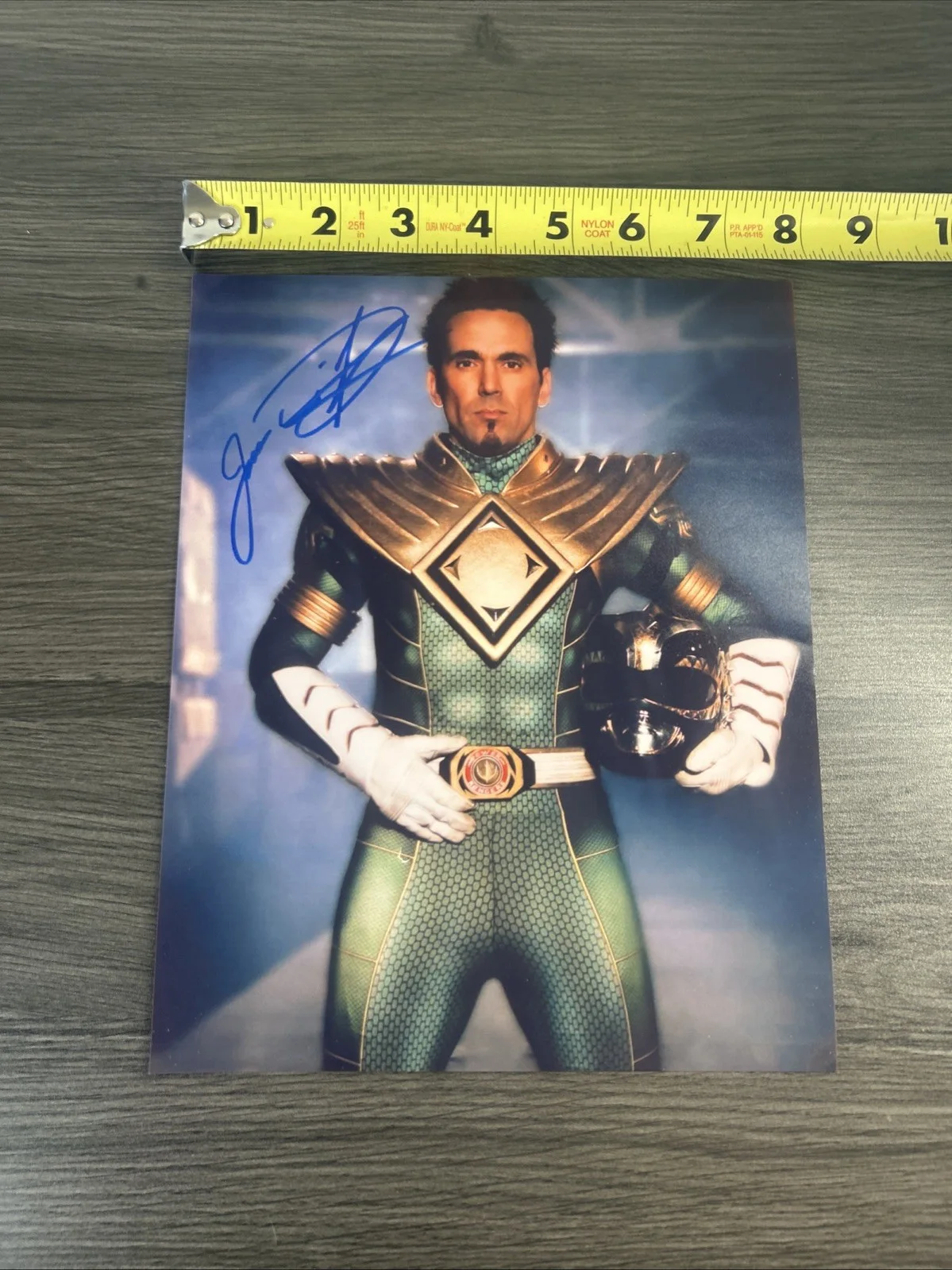 Jason David Frank — Jason David Frank Power Rangers Tommy Green Ranger 8x10 Autograph AS-IS Read, image 4