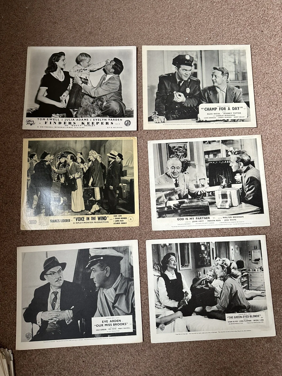 Bundle Of 40 Rare Original Lobby Cards …. Paul Newman Inc 1950s, image 3