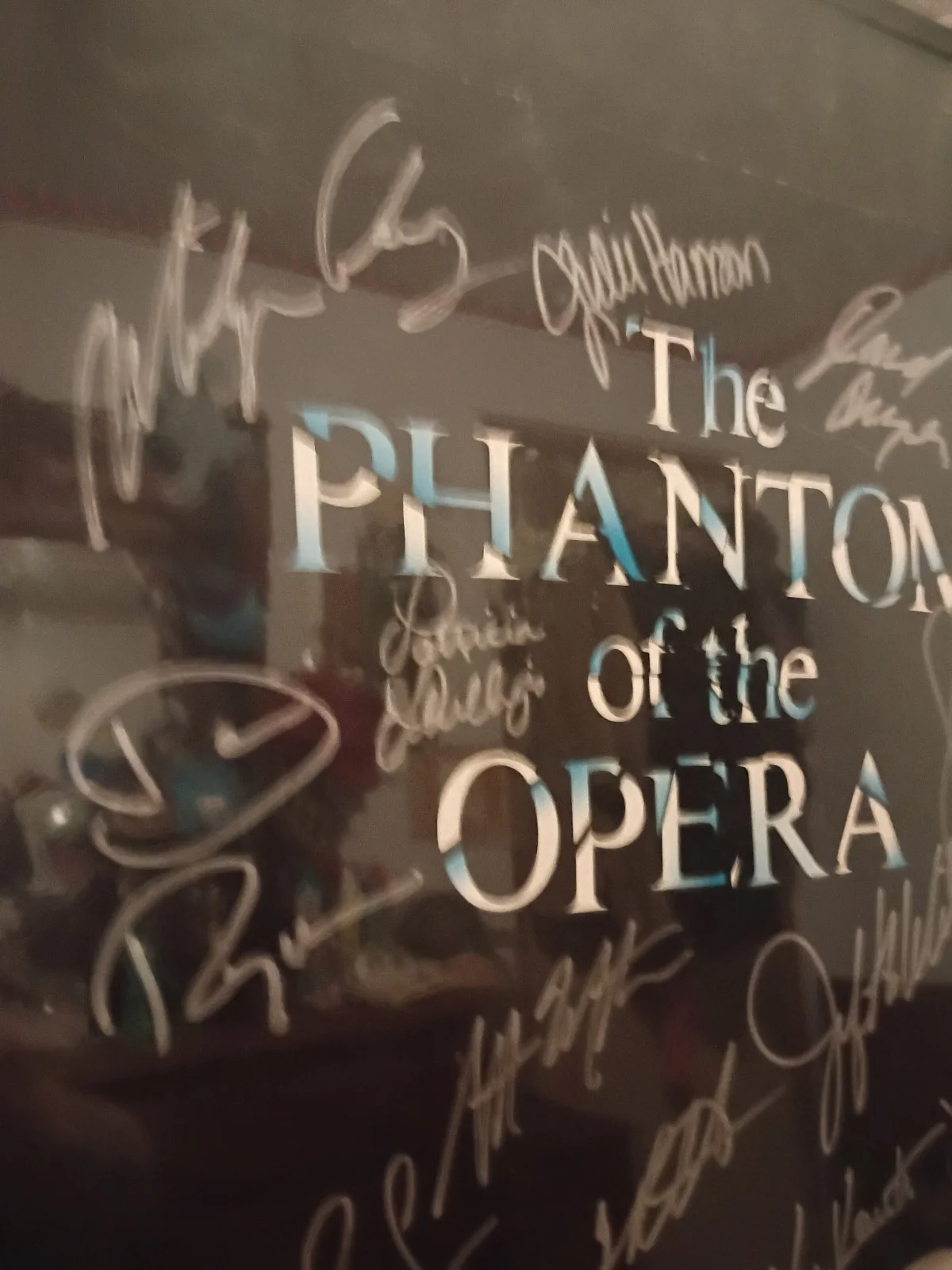 phantom of the opera poster signed aids fundraiser, image 4