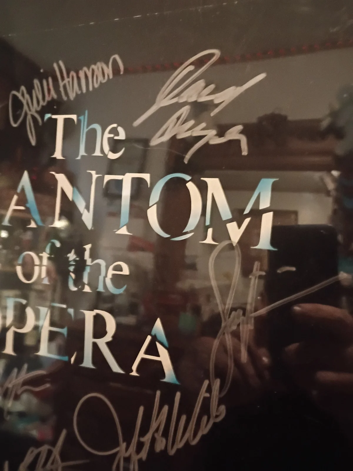 phantom of the opera poster signed aids fundraiser, image 5