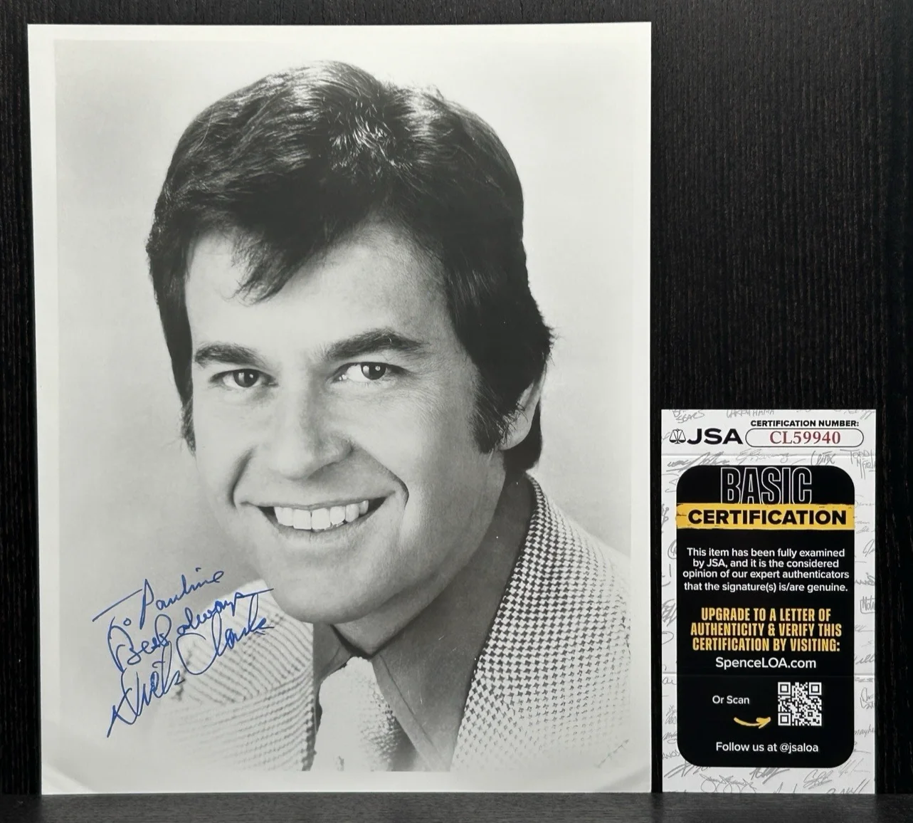 Dick Clark — DICK CLARK HAND SIGNED 8x10 PHOTO Original Autograph JSA COA American Bandstand