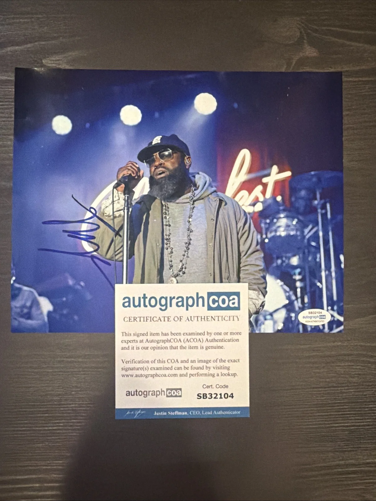 Black Thought Tariq Trotter The Roots Signed Autograph Rapper 8X10 Autograph COA, image 3