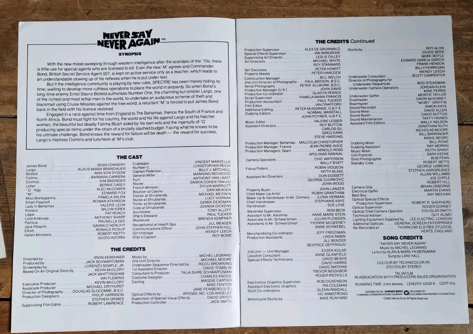 NEVER SAY NEVER AGAIN JAMES BOND 007 EXHIBITORS CAMPAIGN PRESS BOOK/KIT, image 3