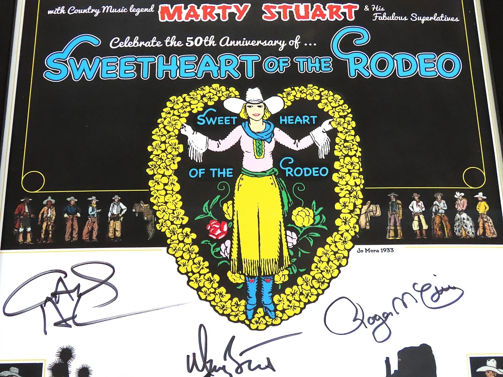 Signed "Sweetheart of the Rodeo" poster, Signed by McGuinn, Hillman and Stuart, изображение 4
