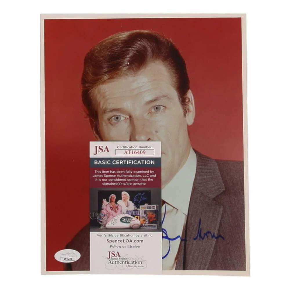 Roger Moore — Roger Moore Signed 8x10 Photo (JSA), image 2