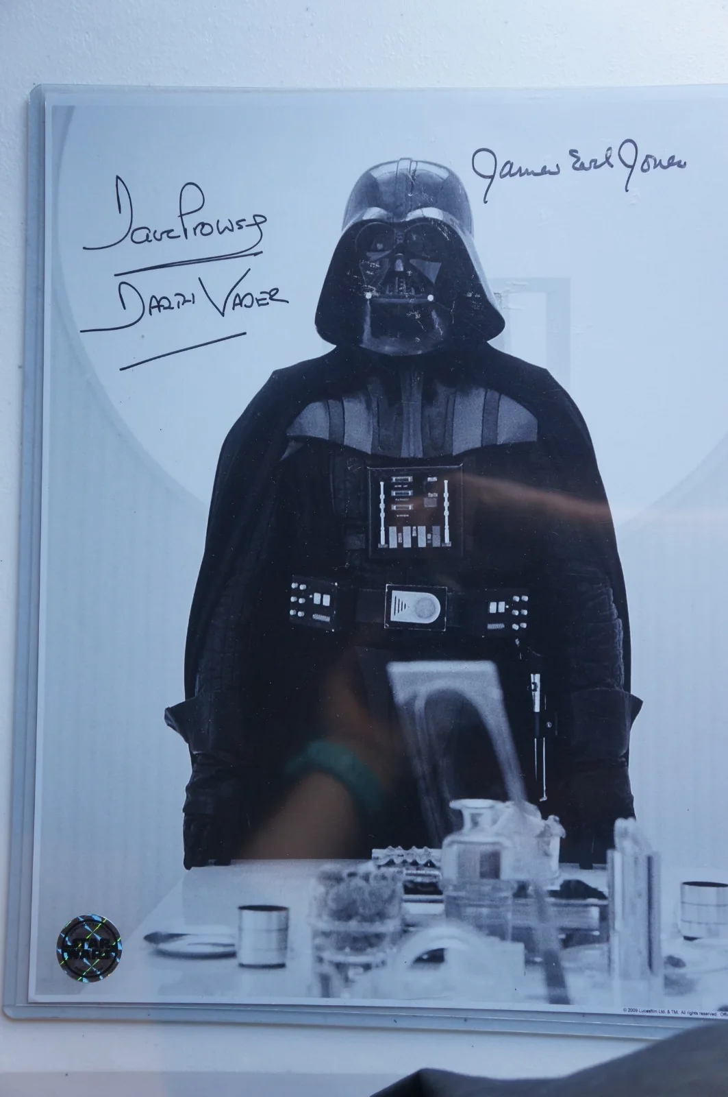 james earl jones — James Earl Jones David Prowse Darth Vader signed 11x14 photo Star Wars