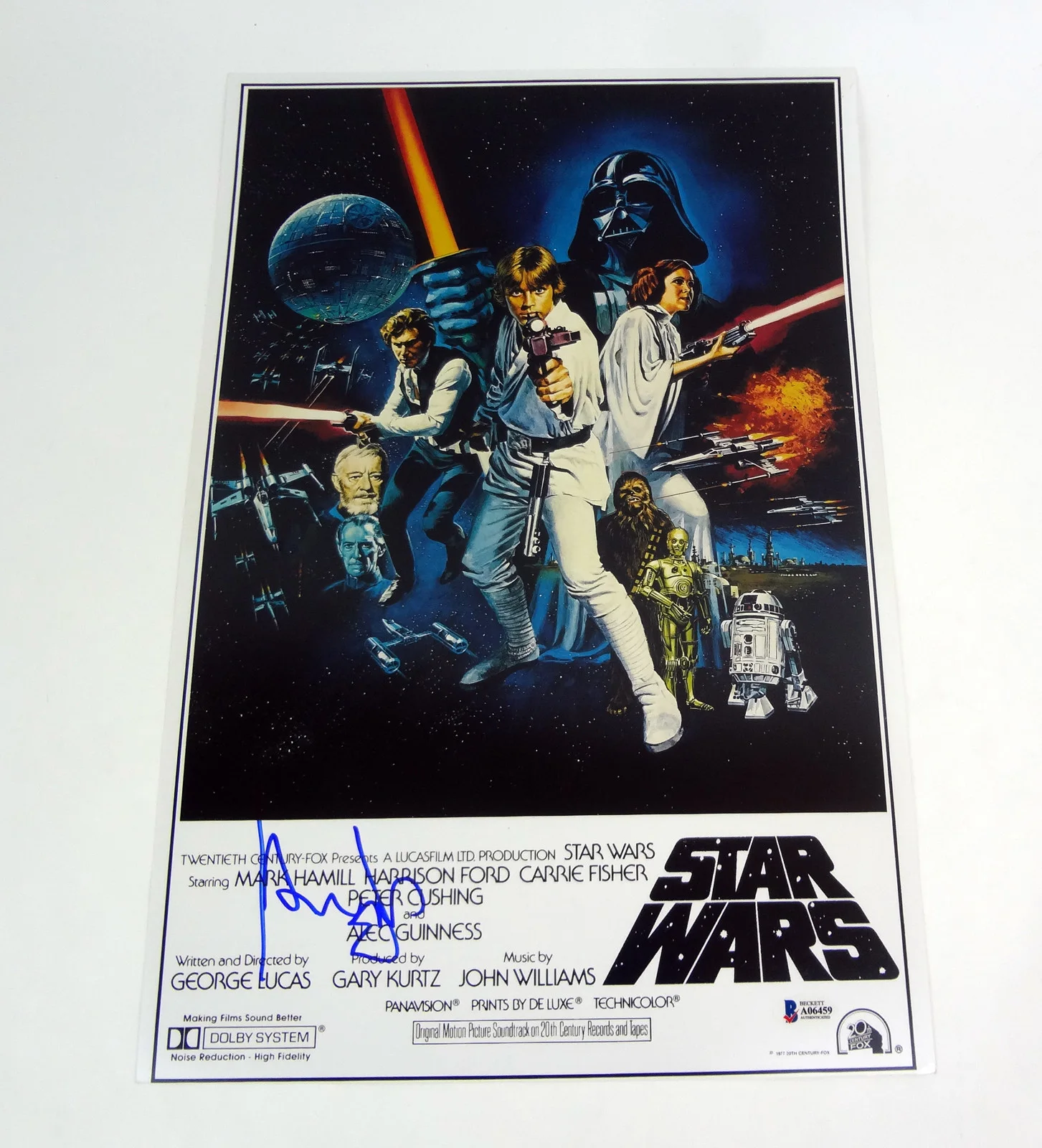 Harrison Ford — Harrison Ford Han Solo Signed Autograph Star Wars Movie Poster Beckett BAS COA, изображение 2