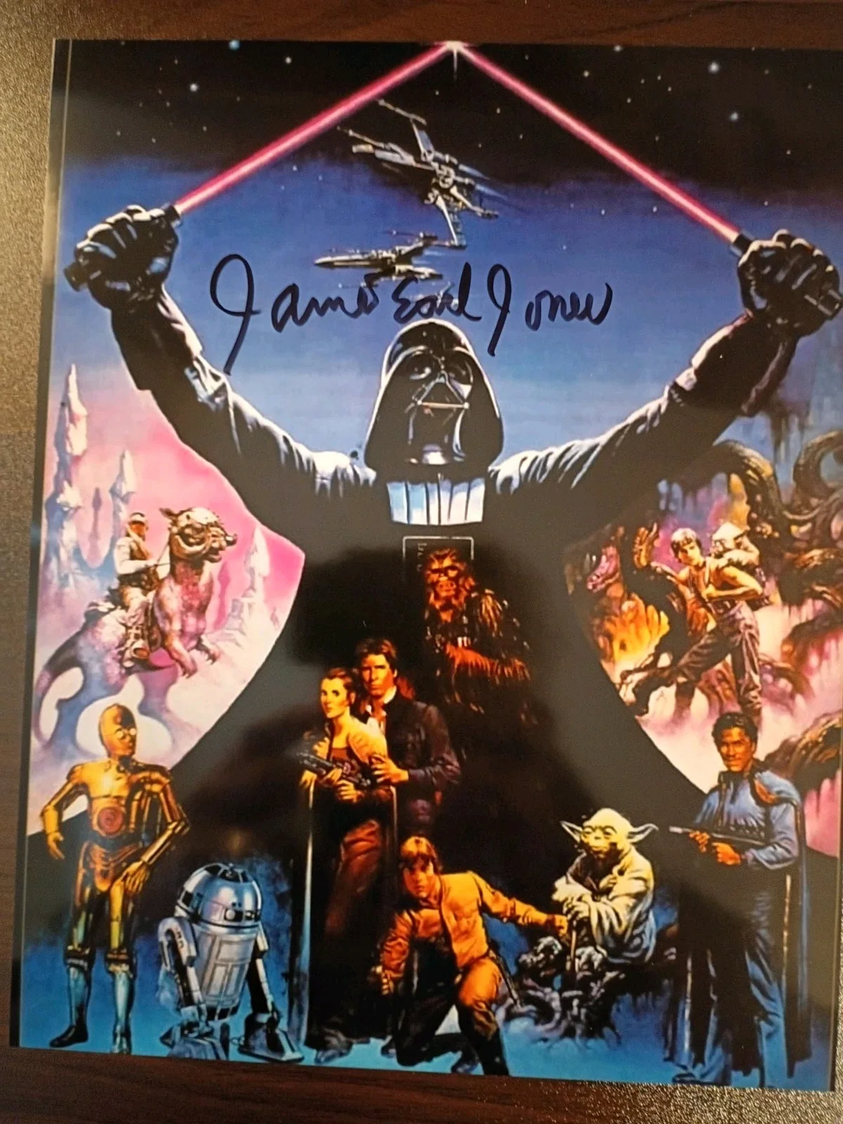 James Earl Jones — James Earl Jones Star Wars Signed 8x10 COA /Matching Numbered Sticker