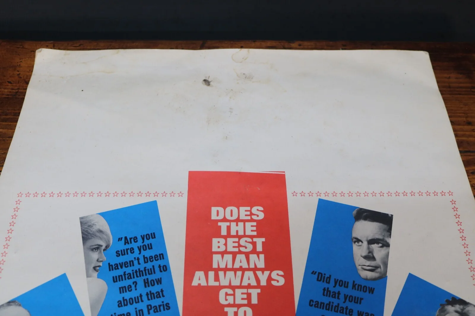 THE BEST MAN Movie Poster Original Vintage 1965 Henry Fonda United Artists, изображение 2