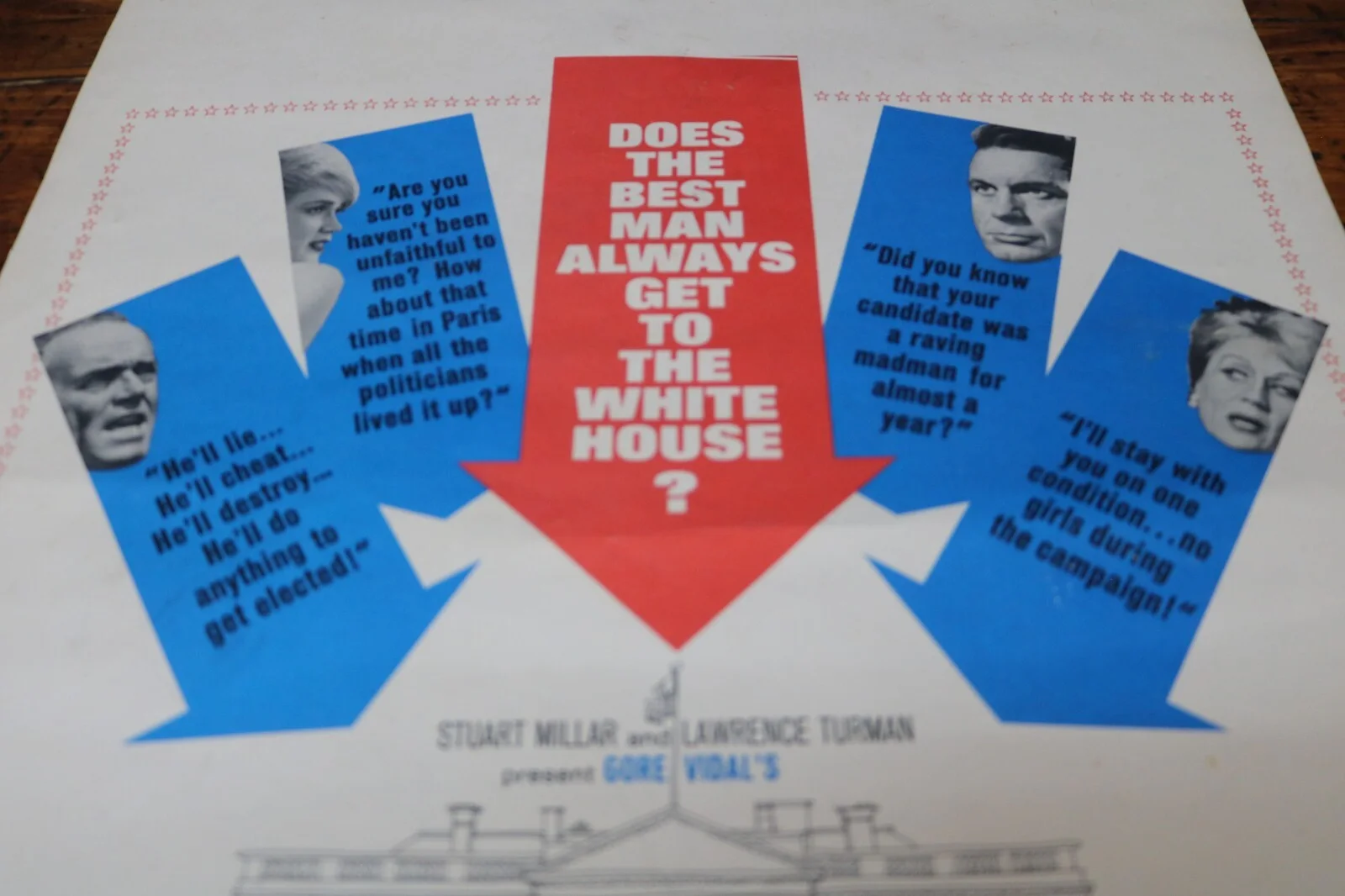 THE BEST MAN Movie Poster Original Vintage 1965 Henry Fonda United Artists, изображение 3