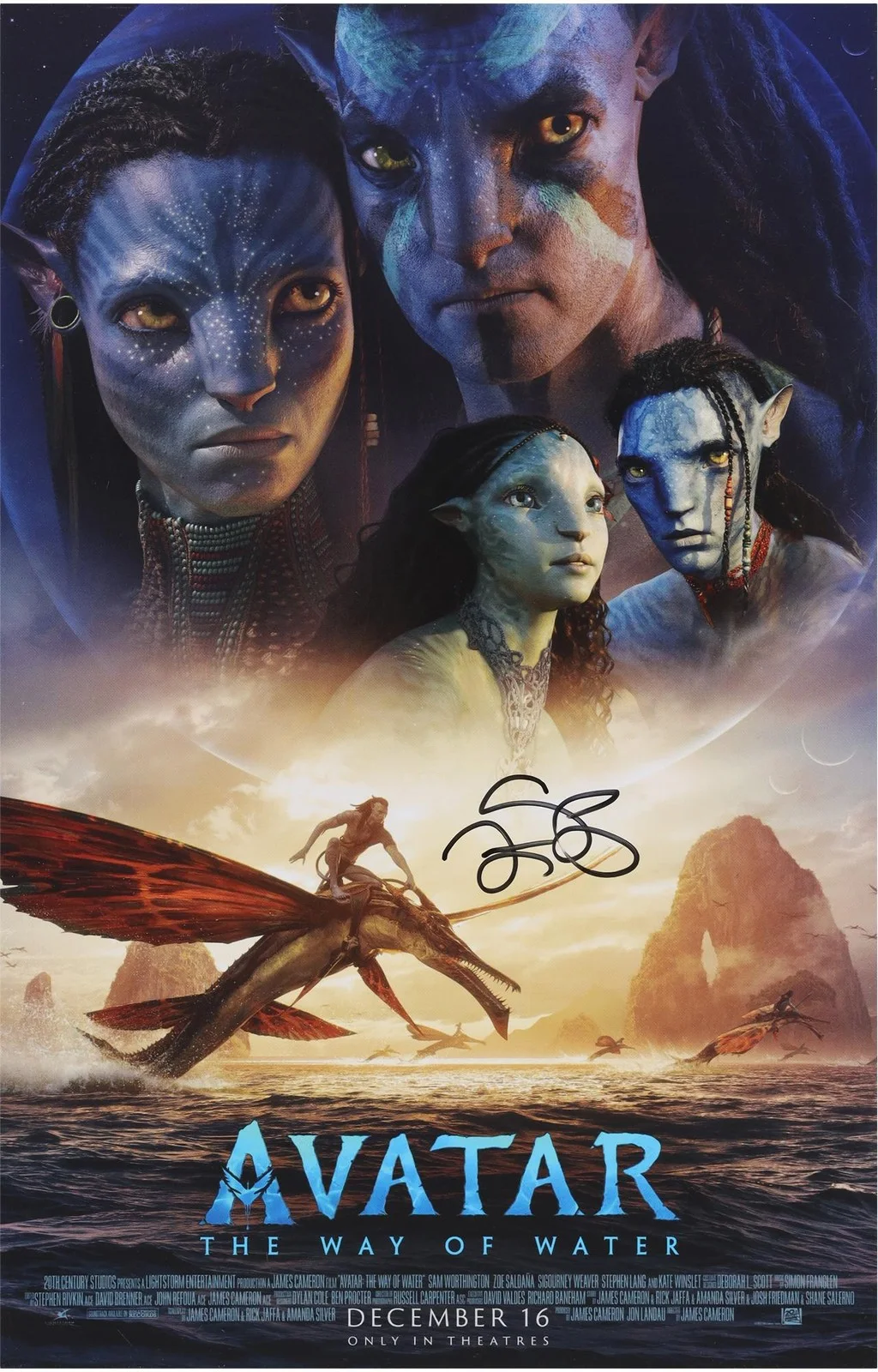 Zoe Saldana — Zoe Saldana Autographed 11" x 17" Avatar: Way of Water Movie Poster