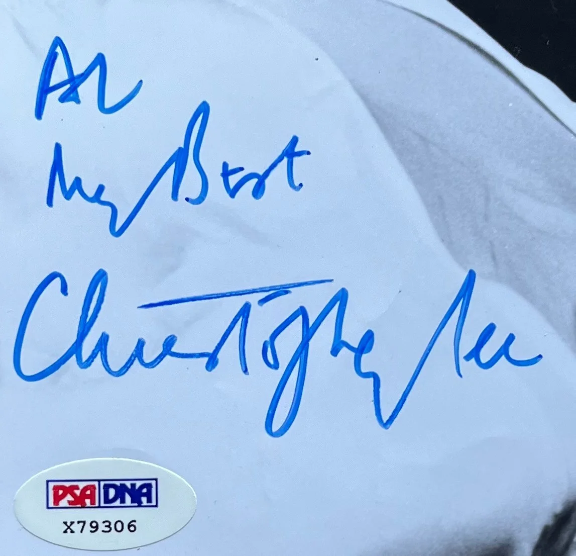 Christopher Lee — PSA DNA autograph CHRISTOPHER LEE signed "SATANIC RITES OF DRACULA" Promo Photo, изображение 3