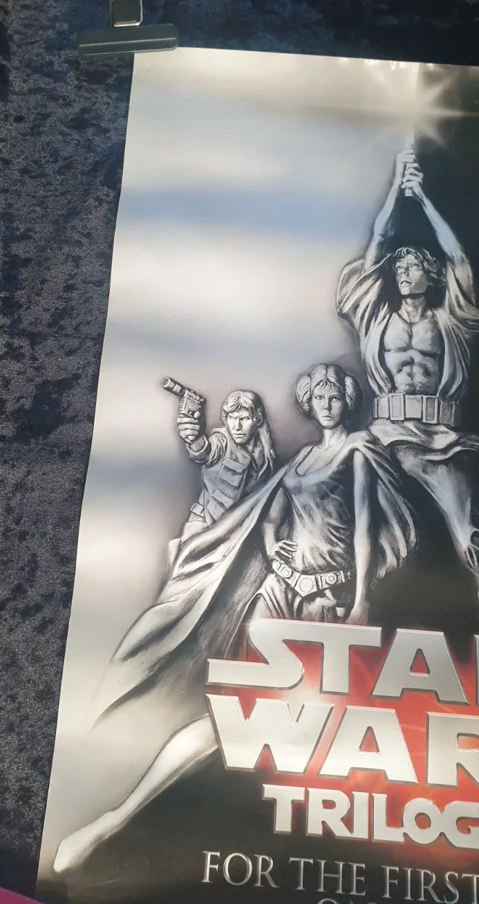Star Wars Trilogy DVD Release Promotional Poster 42x59cm Rolled UK, изображение 2