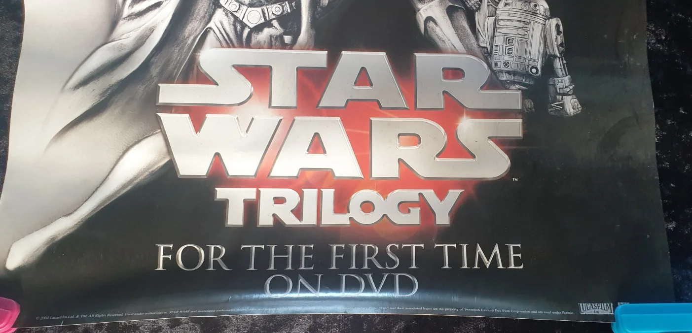Star Wars Trilogy DVD Release Promotional Poster 42x59cm Rolled UK, изображение 3