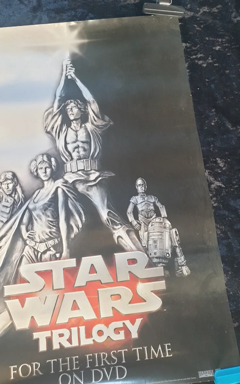Star Wars Trilogy DVD Release Promotional Poster 42x59cm Rolled UK, изображение 4