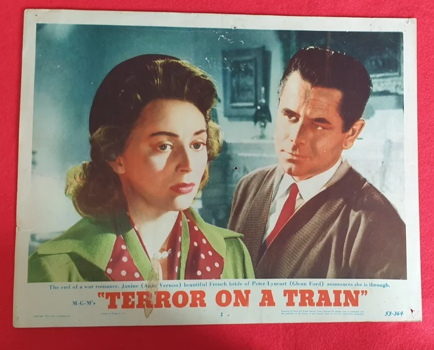 Terror on a Train (1948) Original US Lobby Card Set x8 – Glenn Ford MGM Vintage, изображение 3