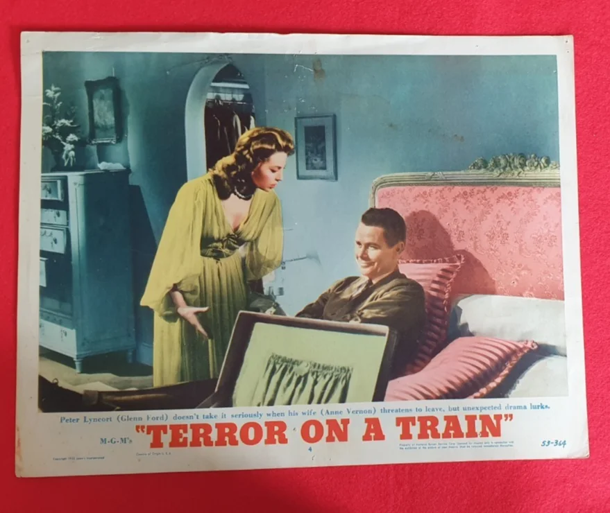 Terror on a Train (1948) Original US Lobby Card Set x8 – Glenn Ford MGM Vintage, изображение 5